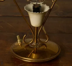 Pierce & Ward PAIR OF BRASS AND GLASS TABLE LAMPS | Lighting