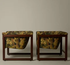 Pierce & Ward PAIR OF FLOATING CUBE ARMCHAIRS IN THE STYLE OF MILO BAUGHMAN | Furniture