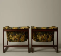 Pierce & Ward PAIR OF FLOATING CUBE ARMCHAIRS IN THE STYLE OF MILO BAUGHMAN | Furniture