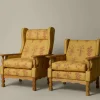 Pierce & Ward PAIR OF HIS AND HERS HENNING OAK WING CHAIRS | Furniture