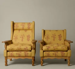 Pierce & Ward PAIR OF HIS AND HERS HENNING OAK WING CHAIRS | Furniture