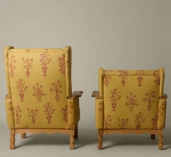 Pierce & Ward PAIR OF HIS AND HERS HENNING OAK WING CHAIRS | Furniture