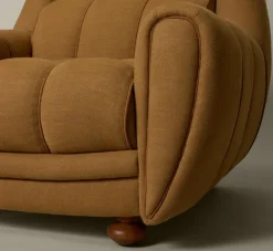 Pierce & Ward PAIR OF 196OS ITALIAN CLUB CHAIRS IN TURMERIC LINEN | Furniture