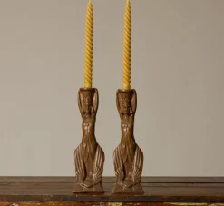 Pierce & Ward PAIR OF ROOKWOOD POTTERY CANDLESTICKS | Candlesticks & Candles