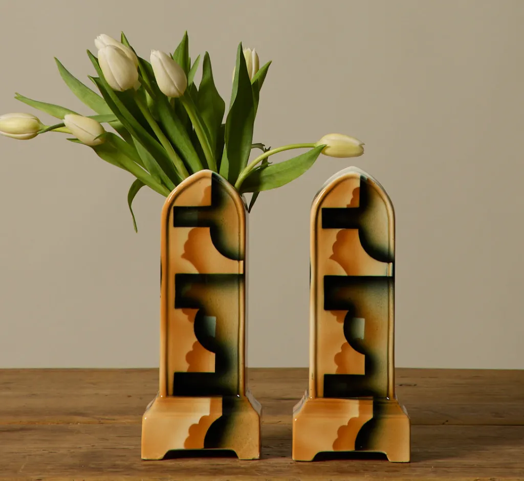 Pierce & Ward PAIR OF 1930S GERMAN AVANT GARDE VASES | Ceramics | Vessels