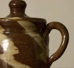 Pierce & Ward PETITE EARTHENWARE FOLK ART SWIRL TEAPOT | Ceramics | Vessels