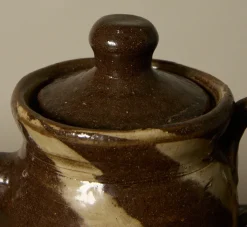 Pierce & Ward PETITE EARTHENWARE FOLK ART SWIRL TEAPOT | Ceramics | Vessels