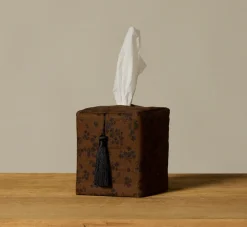 Pierce & Ward BLACK VINE TISSUE BOX COVER | Pierce & Ward Collection