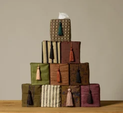 Pierce & Ward BLACK VINE TISSUE BOX COVER | Pierce & Ward Collection
