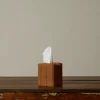 Pierce & Ward CARAMEL LINEN STRIPE TISSUE BOX COVER | Pierce & Ward Collection