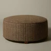 Pierce & Ward CIRCLE OTTOMAN IN RAW SILK TWEED | Furniture | Pierce & Ward Collection