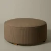 Pierce & Ward CIRCLE OTTOMAN IN ESSEX STRIPE | Furniture | Pierce & Ward Collection
