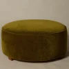 Pierce & Ward CIRCLE OTTOMAN IN OLIVE CHENILLE | Furniture | Pierce & Ward Collection