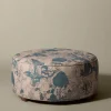 Pierce & Ward CIRCLE OTTOMAN IN PARASOL TOILE | Furniture | Pierce & Ward Collection