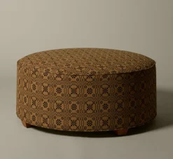 Pierce & Ward CIRCLE OTTOMAN IN LOVER'S KNOT | Furniture | Pierce & Ward Collection