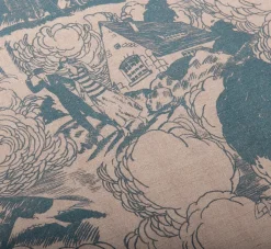 Pierce & Ward CIRCLE OTTOMAN IN PARASOL TOILE | Furniture | Pierce & Ward Collection