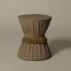 Pierce & Ward DRUM SIDE TABLE IN ESSEX STRIPE | Furniture | Pierce & Ward Collection
