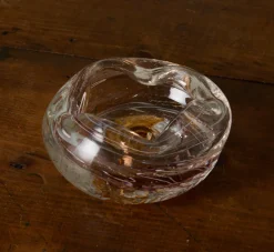 Pierce & Ward HAND BLOWN GLASS ASH TRAY IN GOLD | Vessels | Pierce & Ward Collection