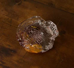 Pierce & Ward HAND BLOWN GLASS ASH TRAY IN GOLD TONES | Pierce & Ward Collection