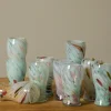 Pierce & Ward HAND BLOWN SWIRL GLASSES IN ICE | Kitchen | Pierce & Ward Collection