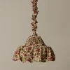 Pierce & Ward LAMPSHADE PENDANT IN BURGUNDY VERT FLORAL | Lighting | Pierce & Ward Collection