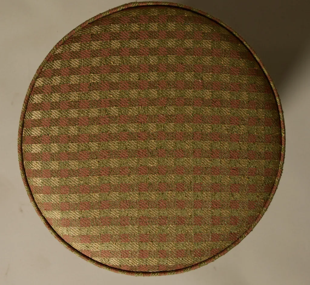Pierce & Ward LLOYD SIDE STOOL IN RAW SILK CHECK | Furniture | Pierce & Ward Collection