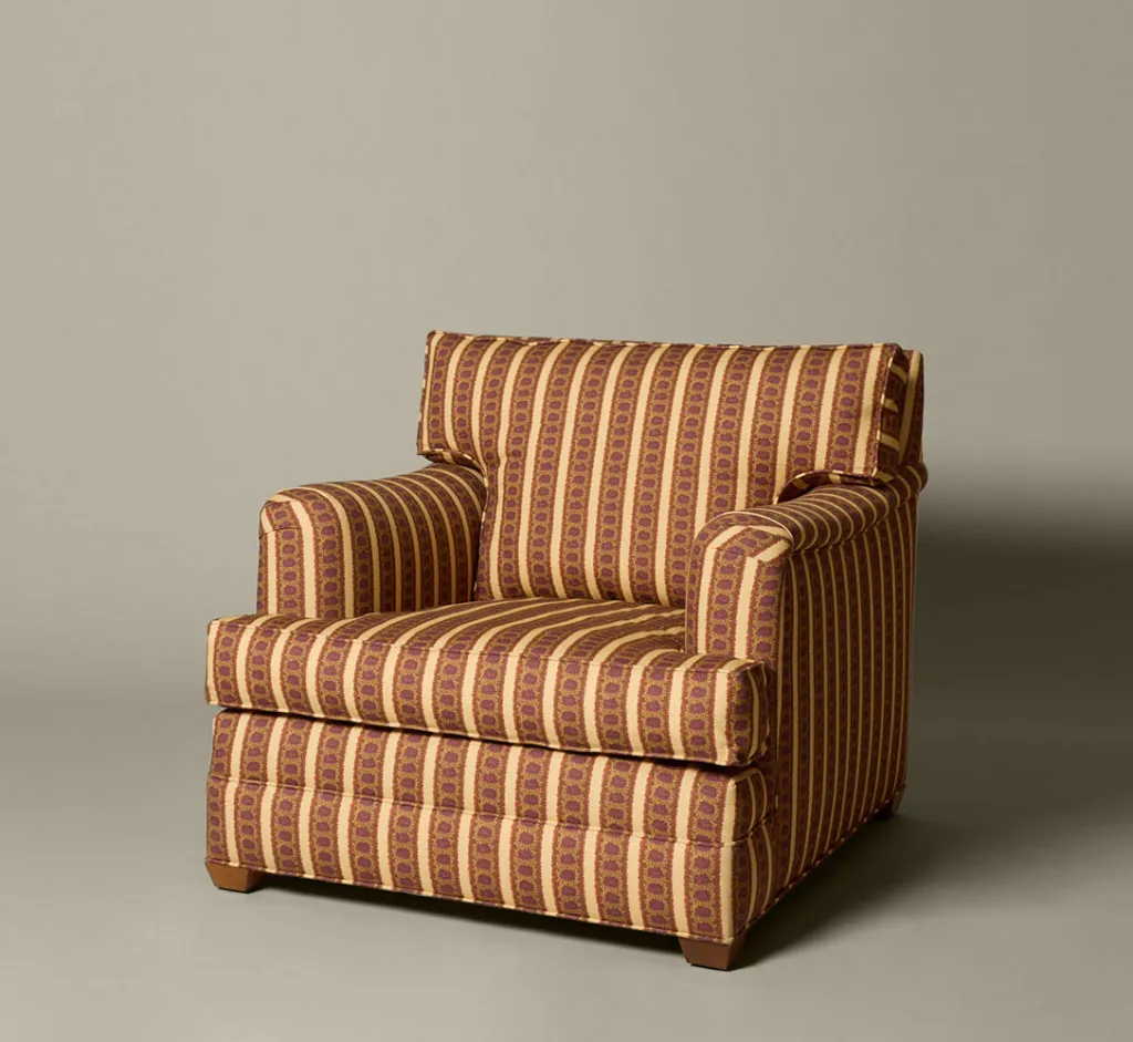 Pierce & Ward LOUISA CLUB CHAIR IN ROSE FABRIC | Furniture | Pierce & Ward Collection
