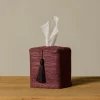 Pierce & Ward MULBERRY RAW SILK TISSUE BOX COVER | Pierce & Ward Collection