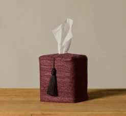 Pierce & Ward MULBERRY RAW SILK TISSUE BOX COVER | Pierce & Ward Collection