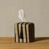 Pierce & Ward PARTY STRIPE RAW SILK TISSUE BOX COVER | Pierce & Ward Collection