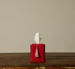 Pierce & Ward SCARLETT TISSUE BOX COVER IN RAW SILK | Pierce & Ward Collection