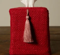Pierce & Ward SCARLETT TISSUE BOX COVER IN RAW SILK | Pierce & Ward Collection