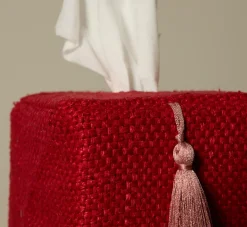 Pierce & Ward SCARLETT TISSUE BOX COVER IN RAW SILK | Pierce & Ward Collection