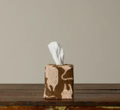 Pierce & Ward VINTAGE TIGER BLOCK PRINT TISSUE BOX COVER | Pierce & Ward Collection