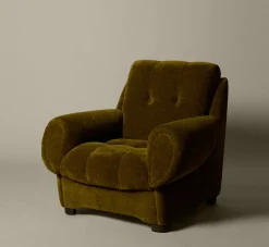 Pierce & Ward VITTI CHAIR IN OLIVE GREEN CHENILLE | Furniture | Pierce & Ward Collection