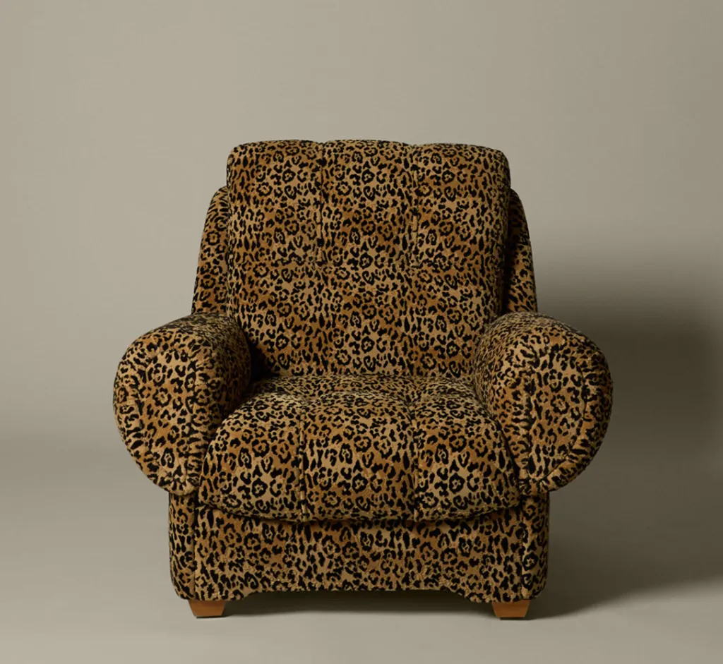 Pierce & Ward VITTI CHAIR IN LEOPARD CHENILLE | Furniture | Pierce & Ward Collection