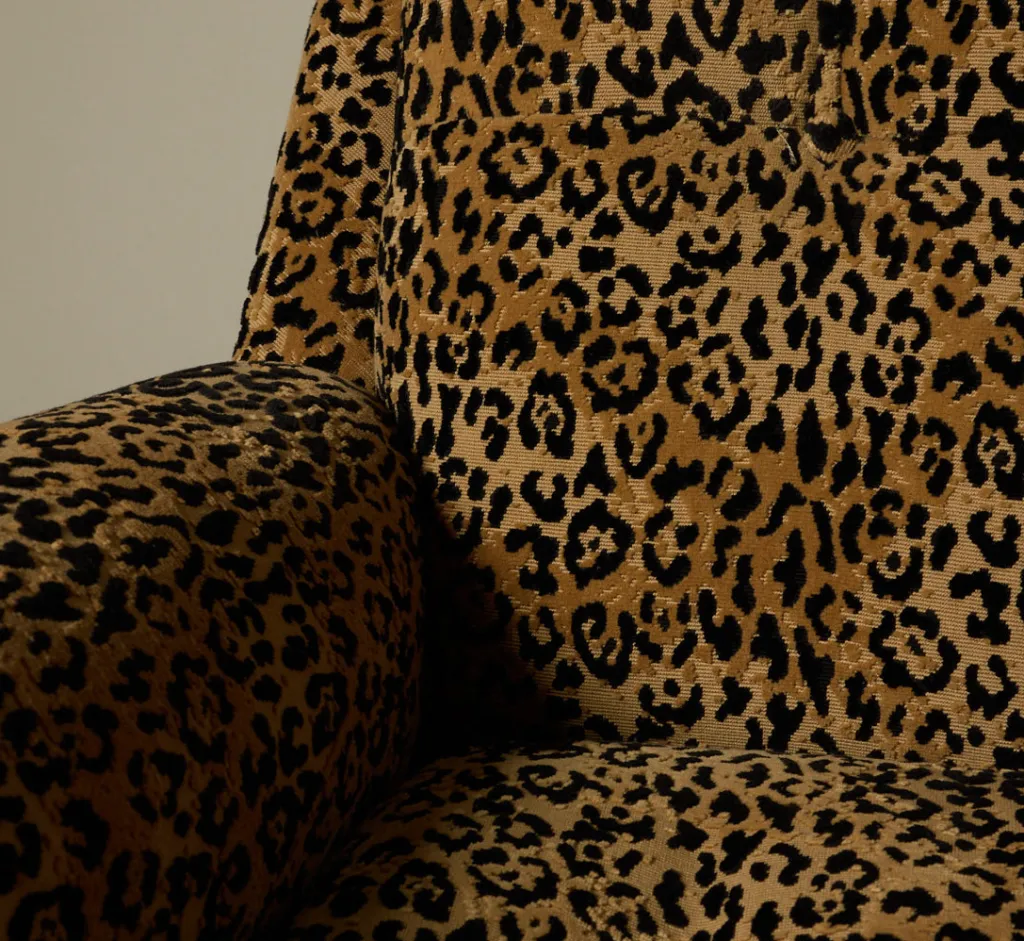 Pierce & Ward VITTI CHAIR IN LEOPARD CHENILLE | Furniture | Pierce & Ward Collection
