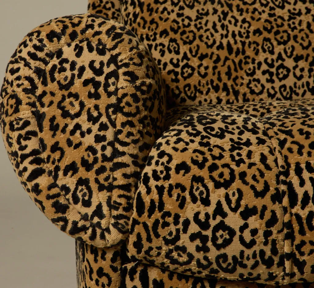 Pierce & Ward VITTI CHAIR IN LEOPARD CHENILLE | Furniture | Pierce & Ward Collection