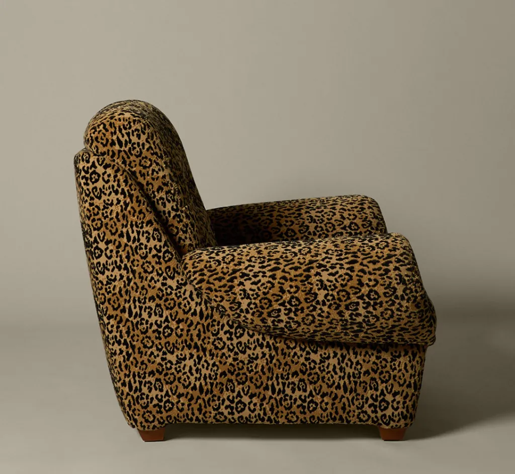 Pierce & Ward VITTI CHAIR IN LEOPARD CHENILLE | Furniture | Pierce & Ward Collection
