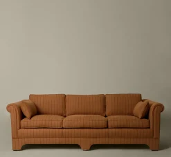Pierce & Ward POST MODERN SOFA IN LINEN STRIPE | Furniture