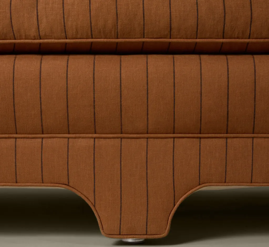 Pierce & Ward POST MODERN SOFA IN LINEN STRIPE | Furniture