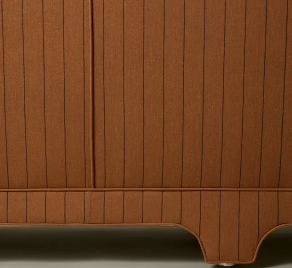 Pierce & Ward POST MODERN SOFA IN LINEN STRIPE | Furniture