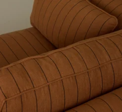Pierce & Ward POST MODERN SOFA IN LINEN STRIPE | Furniture