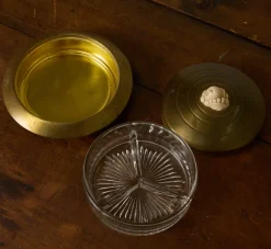 Pierce & Ward 1930S AMERICAN ART DECO BRASS DISH WITH BAKELITE | Vessels