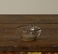 Pierce & Ward 1940S FRENCH GLASS BOWL WITH SILVER ROPE EDGING | Vessels | Gifts