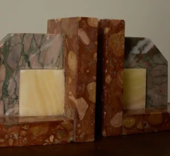 Pierce & Ward 1960S FRENCH MARBLE BOOKENDS | Books & Bookends