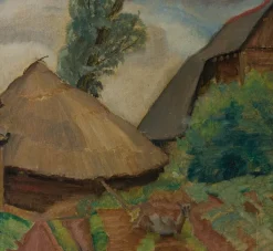 Pierce & Ward 1920S FRENCH MODERNIST FARM SCENE | Art