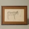 Pierce & Ward 1930S FRENCH PENCIL DRAWING OF A DONKEY | Art