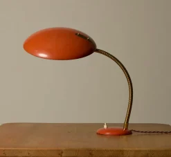 Pierce & Ward 1950S GERMAN ORANGE LACQUERED TABLE LAMP | Lighting