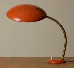 Pierce & Ward 1950S GERMAN ORANGE LACQUERED TABLE LAMP | Lighting